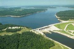 Arial photo - Clarence Cannon Dam and Mark Twain Lake